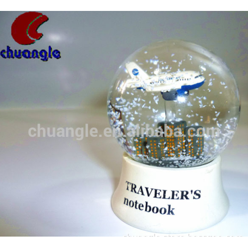 OEM building snow globes decoration,Custom glass water ball souvenir for sale